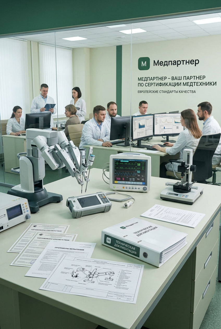 Команда Медпартнер в офисе — сертификация медтехники, Санкт-Петербург